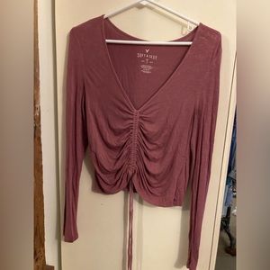 American Eagle soft and sexy scrunch top